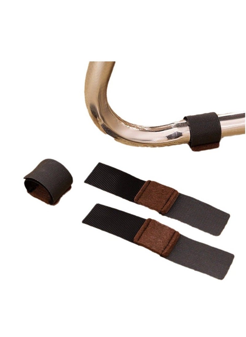 Y&D 24 Pcs Felt Furniture Pads with Velcro and Loop Fasteners Anti Scratch Floor Protectors Protect Floors No Scratches Noise Wrap Easy to Install for Home Desk Chair Sofa Leg Black  - Image 1