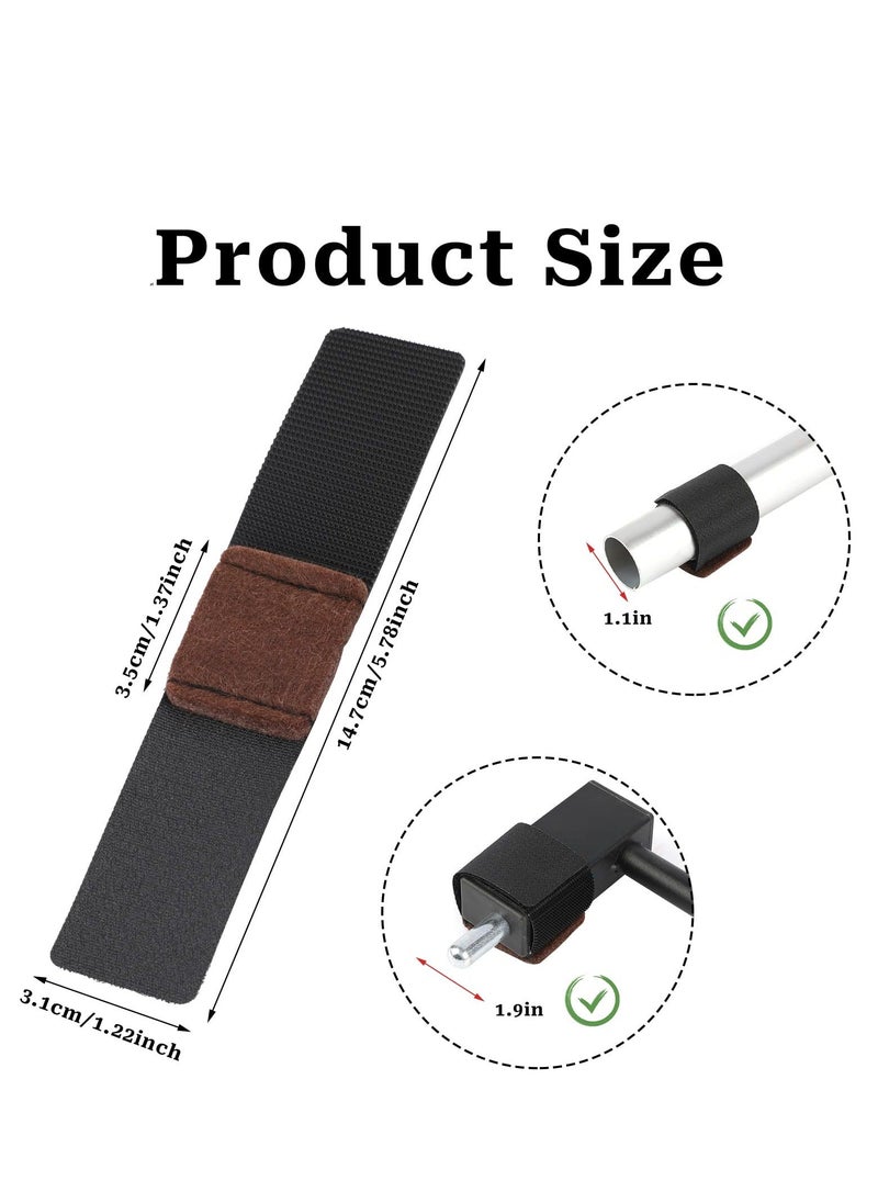 Y&D - 24 Pcs Felt Furniture Pads with Velcro and Loop Fasteners Anti Scratch Floor Protectors Protect Floors No Scratches Noise Wrap Easy to Install for Home Desk Chair Sofa Leg Black - Image 1