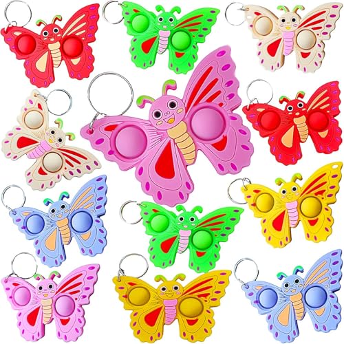 PSDFH 24 Packs Bulk Butterfly fidgets Toys for Kids Children Classroom Students Gift Prize from TeacherButterfly Animal Birthday Party Favors - Image 1