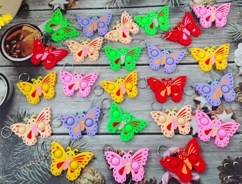 PSDFH 24 Packs Bulk Butterfly fidgets Toys for Kids Children Classroom Students Gift Prize from TeacherButterfly Animal Birthday Party Favors - Image 5
