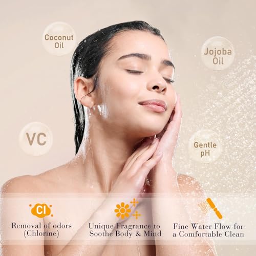 HILLIEN Vitamin C & Aromatherapy Skincare Spa Shower Head with Handheld, Filtered Showerhead for Hard Water - Removes Chlorine & Heavy Metals, Softer Skin & Hair Care (Woody Scent) - Image 5