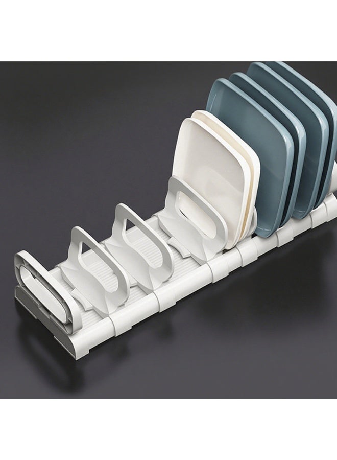 Noon East Plastic Dish Drainer Plate and Cutlery Drying Rack, Dish Rack for Home Kitchen Counter Top Organizers, 43x6x15 cm, White - Image 1