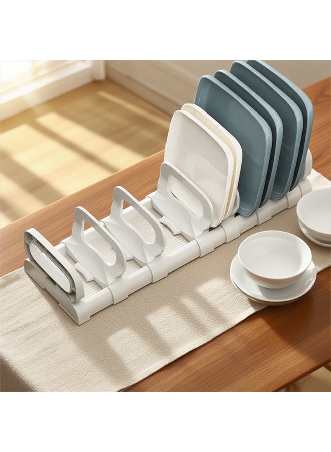 Noon East Plastic Dish Drainer Plate and Cutlery Drying Rack, Dish Rack for Home Kitchen Counter Top Organizers, 43x6x15 cm, White - Image 4