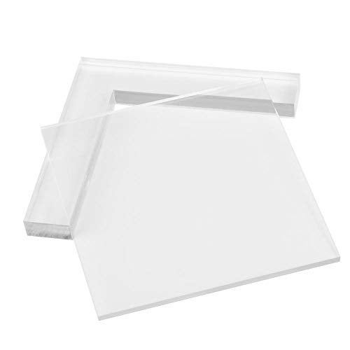 ZJchao 2pcs Stamp Block Clear Stamping Tools, Stamp Positioner Kit Acrylic Stamp Coloring Board Locating Clear Acrylic Pad Stamp Positioner, Stamp Coloring Board for Scrapbooking Crafts Card Making - Image 1