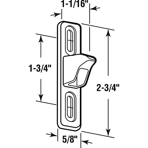 Prime-Line MP2082 Sliding Door 1/2 In. Wide Keeper with Chrome Plated Diecast, 2 Count (Pack of 1) - Image 2