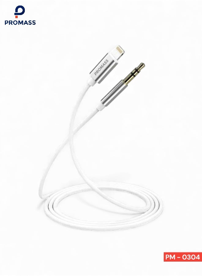 بروماس سلك صوت لايتنينج الى 3.5 ملم بطول 1 متر كيبل AUX لايفون 14/13/12 برو ماكس 11 اكس ار اس 8 7 سماعة الرأس سيارة ستيريو مناسب للسيارة - Image 1