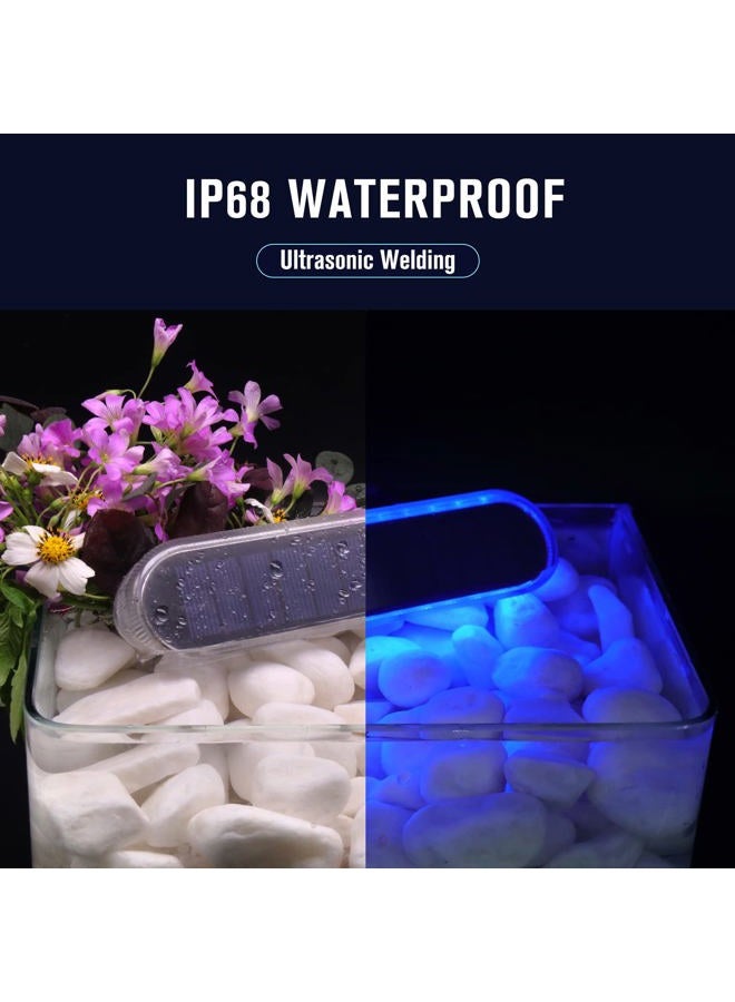 Honalia Solar Dock Lights Marine, 6 Pack Solar Driveway Lights Stick on Dock Lights Solar Powered Waterproof IP68, Blue Solar Lights Outdoor for Driveway Deck Patio Walkway Pathway Backyard. - Image 4