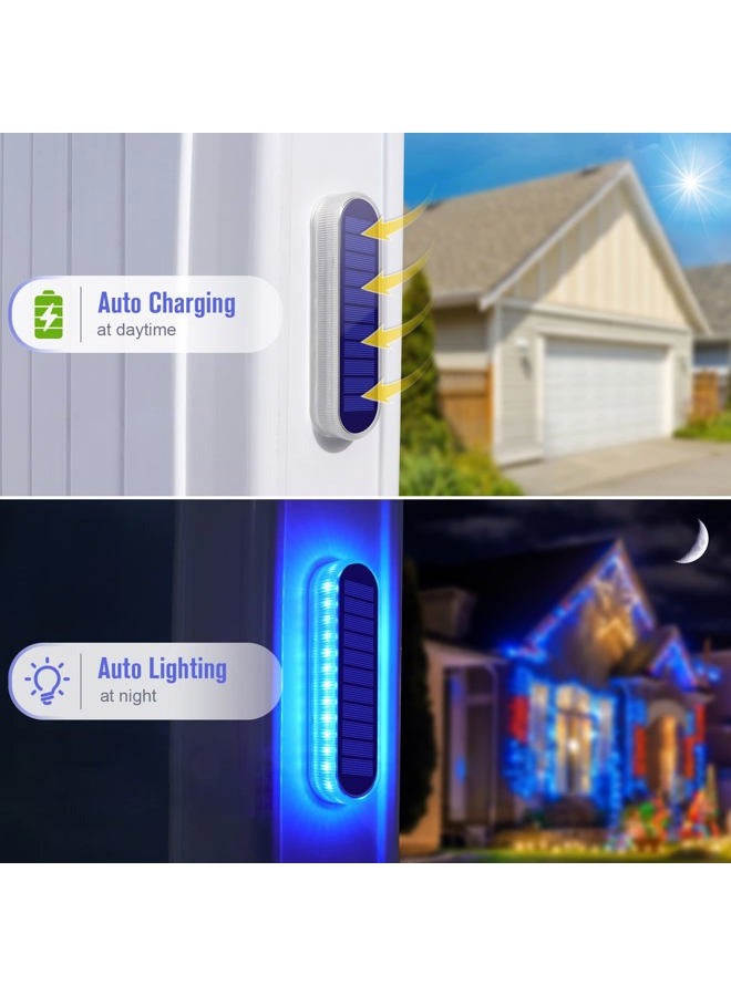 Honalia Solar Dock Lights Marine, 6 Pack Solar Driveway Lights Stick on Dock Lights Solar Powered Waterproof IP68, Blue Solar Lights Outdoor for Driveway Deck Patio Walkway Pathway Backyard. - Image 2