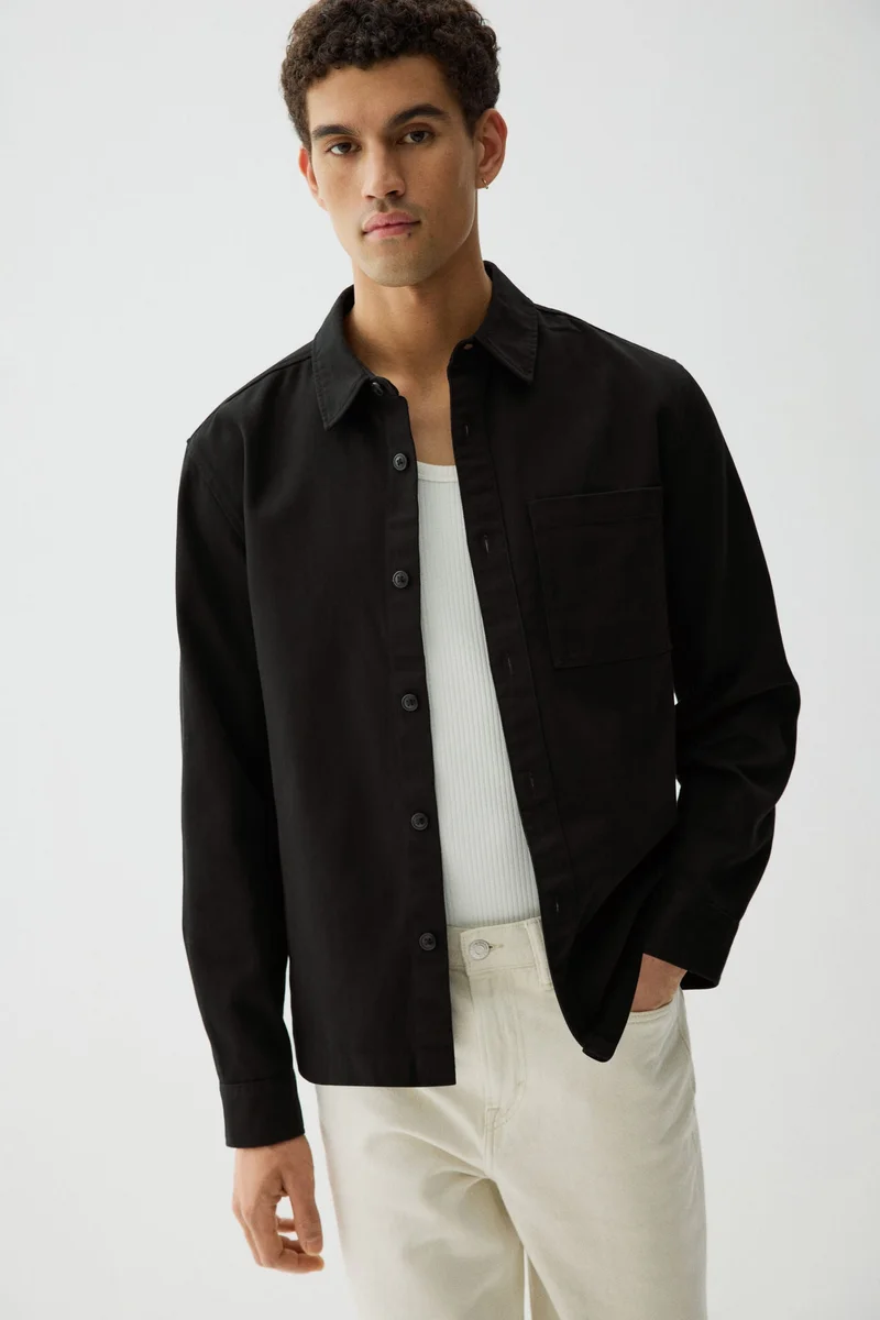 H&M Regular Fit Cotton twill overshirt