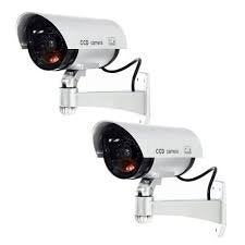 Styxon Security Dummy CCTV Fack Bullet Camera with LED Light Indication, 17 X 7 X 21.5 cm (Pack of 2) Silver - Image 2