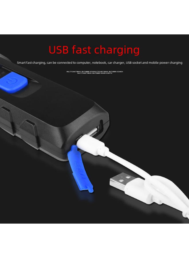 Loquat Direct Sales Car Repair Work Light LED Magnet Super Bright Light Outdoor Lighting USB Rechargeable Flashlight-Color:Battery Edition Orange - Image 3