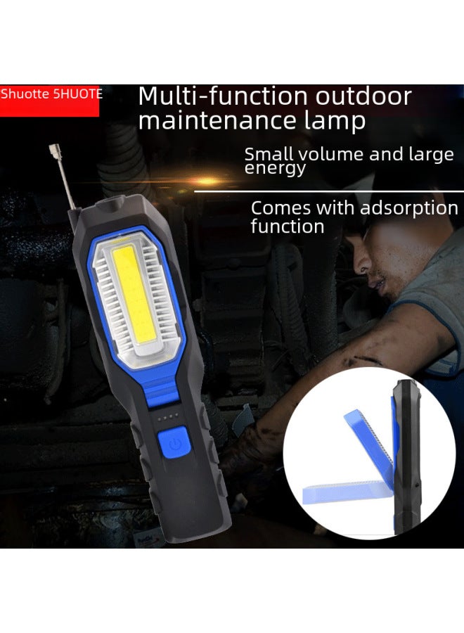 Loquat Direct Sales Car Repair Work Light LED Magnet Super Bright Light Outdoor Lighting USB Rechargeable Flashlight-Color:Battery Edition Orange - Image 1