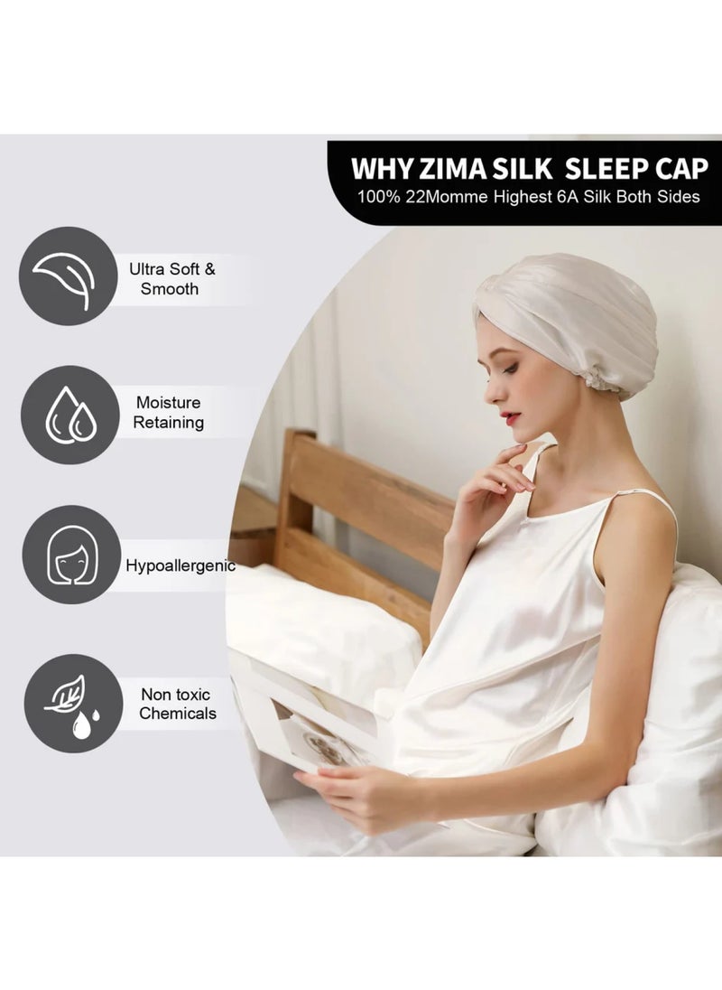 ZIMASILK 22 Momme Silk Sleep Cap  - Image 3