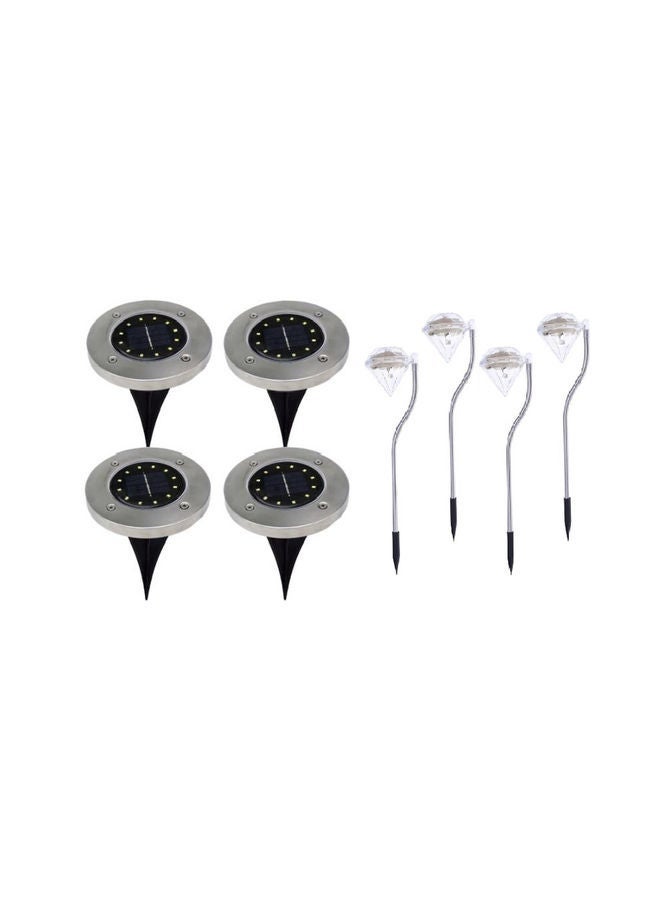نيبمينينت 8 Piece LED Solar Garden Light Kit Multicolour