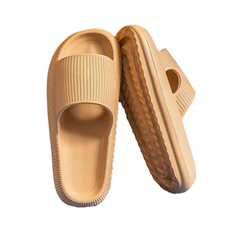 Non-Slip Thick Cloud Slides for Women and Men, Fast-Dry Pillow Slippers for Shower Home Spa Beach - Image 1