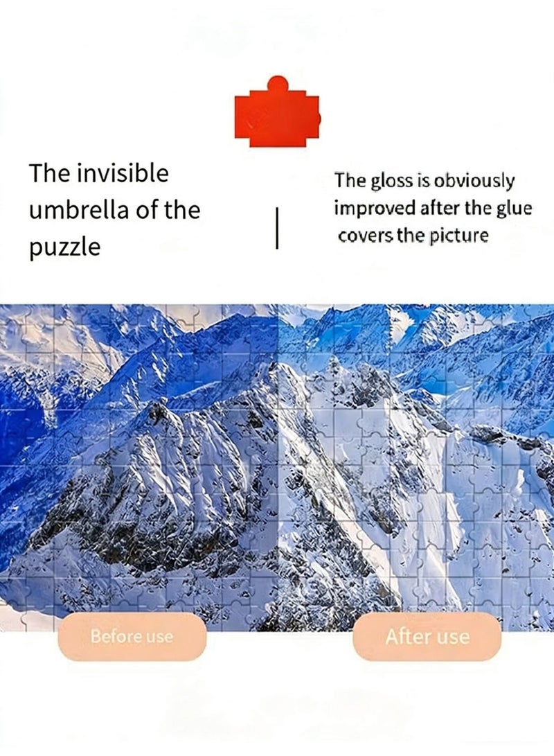 أُذْرِيَّة غراء الألغاز 120 مل   مع رأس إسفنجي، أوراق غراء ألغاز فنية قابلة للذوبان في الماء، مناسبة لألغاز الورق والخشب بـ 3000/3500/5000 قطعة. - Image 2