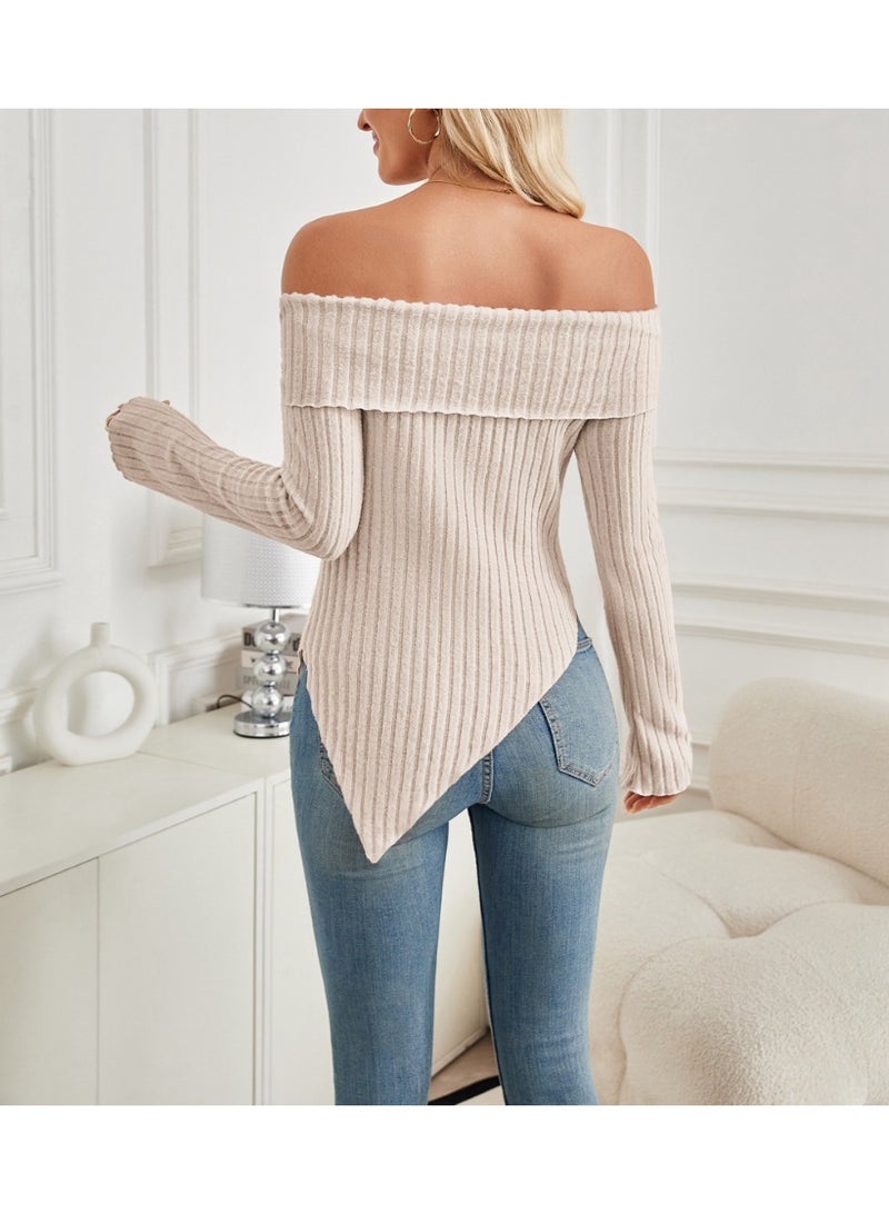 general 2025-2026 Women's Fashion One-Sided Seamed Skirted T-Shirt - Image 3