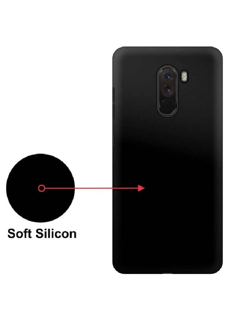 IAF Slim Fit Silicone Soft TPU Back Case Cover For Xiaomi Poco F1 Black - Image 3