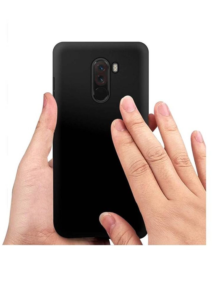 IAF Slim Fit Silicone Soft TPU Back Case Cover For Xiaomi Poco F1 Black - Image 2