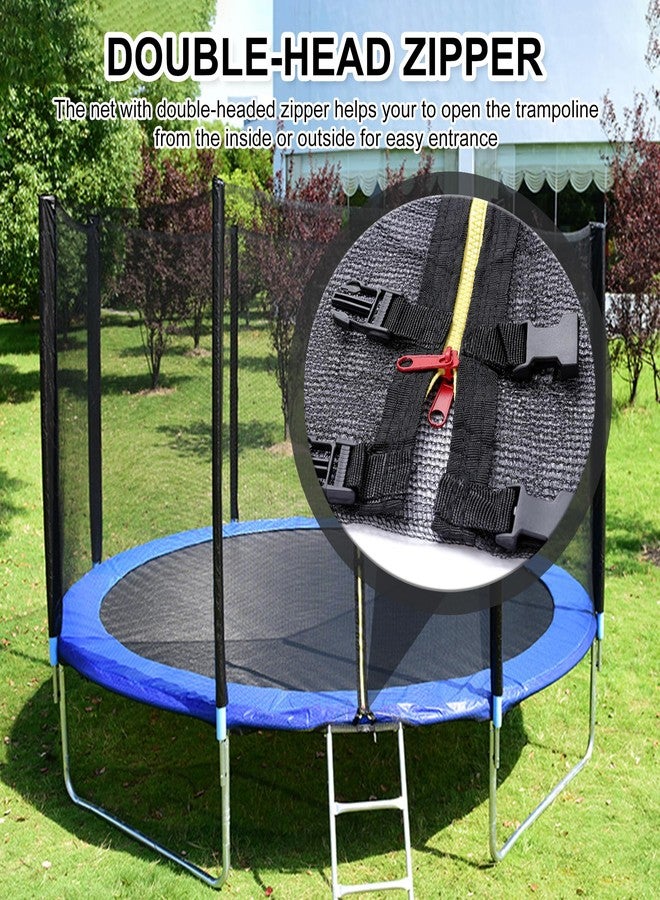 SUOGROLI Trampoline Safety Net, Ø 4/4.6/6/8/10/12/13/14/16FT Garden Trampoline Replacement Net, Kids Protective Net,120cm-6Poles-4ft,Black - Image 5