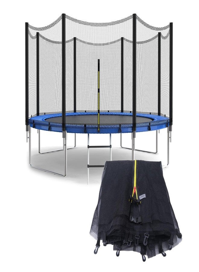 SUOGROLI Trampoline Safety Net, Ø 4/4.6/6/8/10/12/13/14/16FT Garden Trampoline Replacement Net, Kids Protective Net,120cm-6Poles-4ft,Black - Image 1