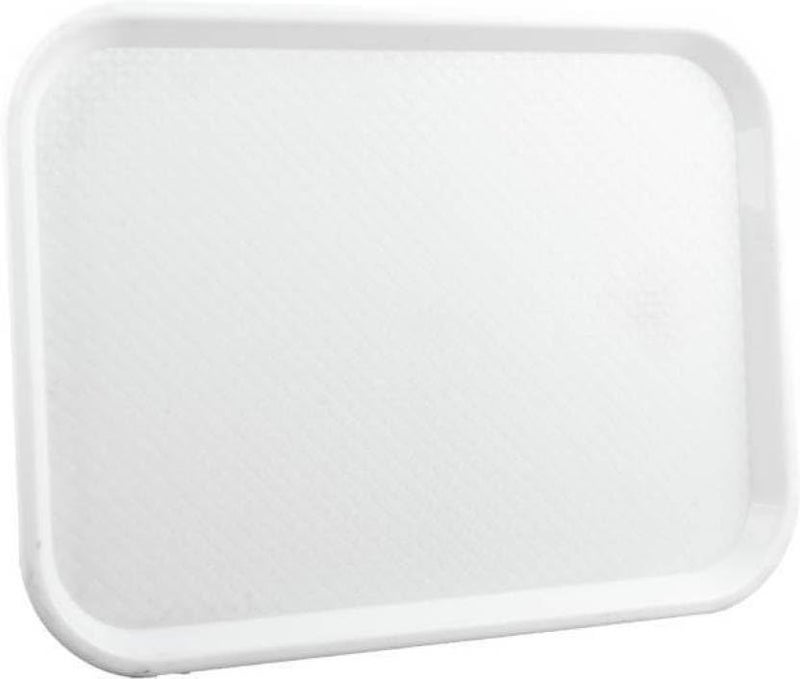 AWICKTIK Durable MultiUse 16 Plastic Serving Trays Set Rectangular Serving PlatterUnbreakable Large Tray Set for Kitchen Home White6Pieces - Image 3