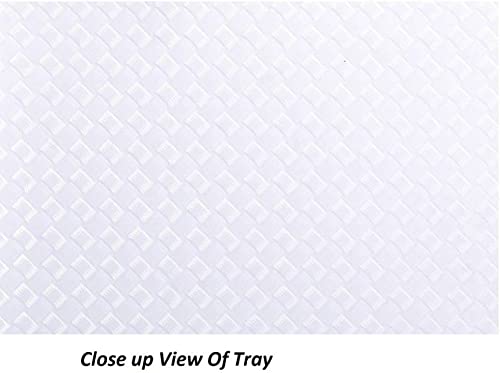 AWICKTIK Durable MultiUse 16 Plastic Serving Trays Set Rectangular Serving PlatterUnbreakable Large Tray Set for Kitchen Home White6Pieces - Image 4