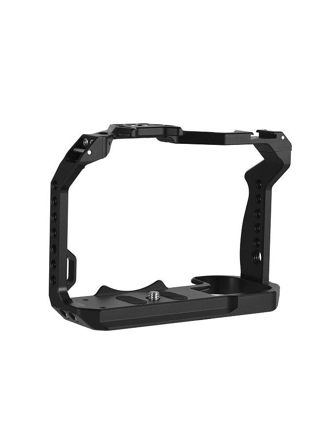 ANDOER Andoer Camera Cage Aluminum Alloy Video Cage with Cold Shoe Mount Numerous 1/4 Inch Threads Replacement for Canon R7 Camera  - Image 3