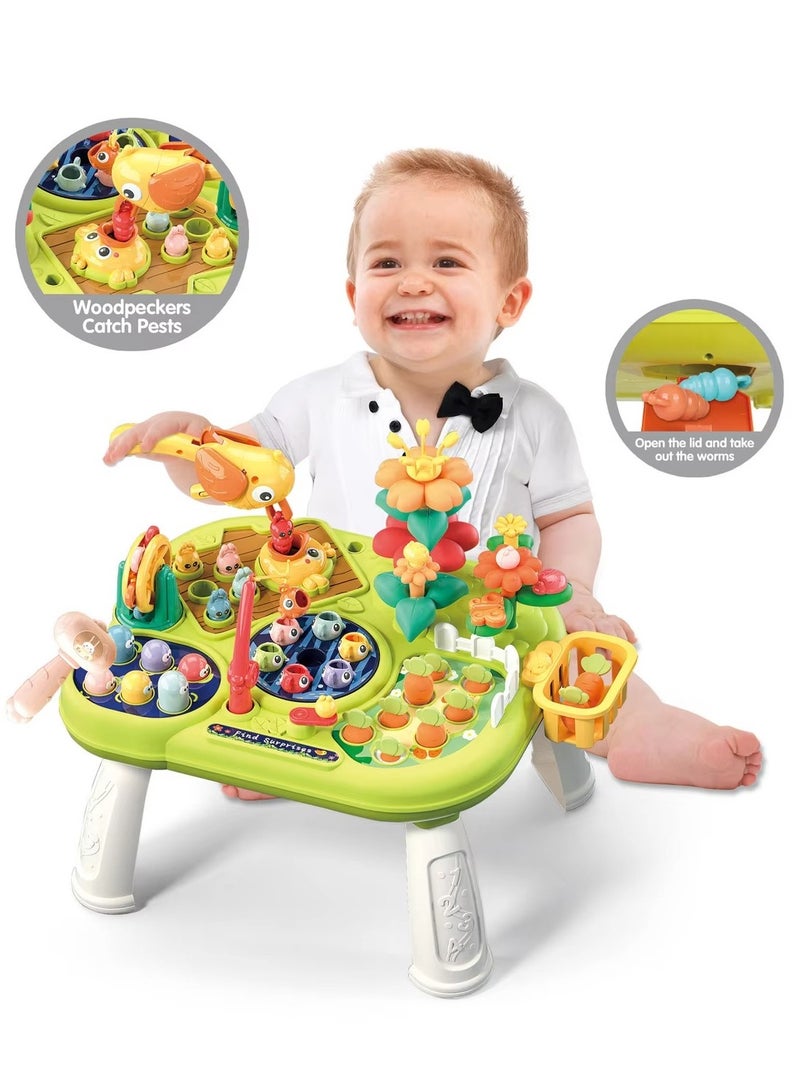 Baby Activity Game Table,Multi-function Detachable Baby Activity Table，Sit-to-Stand Learn and Discover Table,Toddler Early Education Play Table for 1 2 3 Year Old Boys and Girls - Image 1