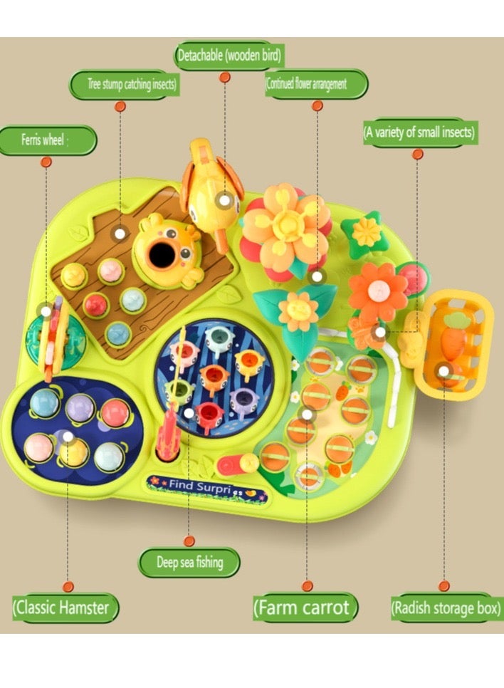 Baby Activity Game Table,Multi-function Detachable Baby Activity Table，Sit-to-Stand Learn and Discover Table,Toddler Early Education Play Table for 1 2 3 Year Old Boys and Girls - Image 3