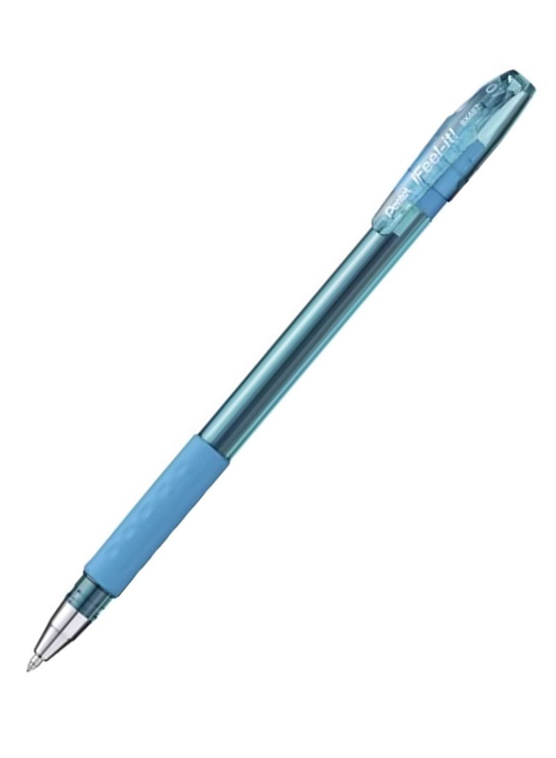 Pentel 12-Piece Ifeel-It Ballpoint Pen 0.7mm Tip Sky Blue Ink - Image 2