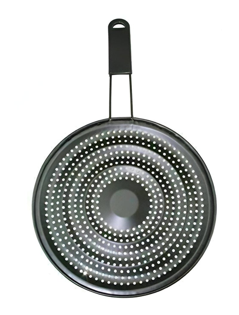 Perforated Round Diffuser Pan - Features non-stick interior, sturdy metal handle, and optimized holes for superior heat control, ideal for delicate sauces and stews. - Image 2