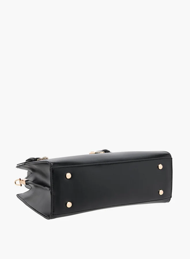 Paprika Solid Tote Bag with Zip Closure and Detachable Strap