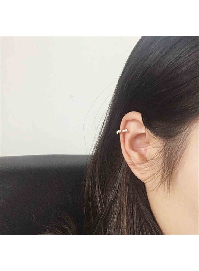 Yheakne Boho Crystal Ear Cuff Earrings Gold Cz Pave Conch Ear Cuffs Earrings Rhinestone Hoop Cuff Earrings Non Pierced Earrings Jewelry for Women and Girls  - Image 2