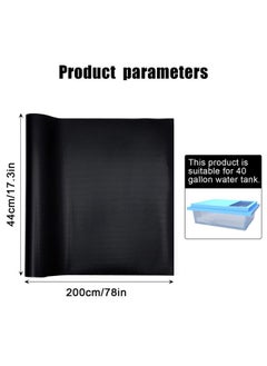 SAVITA Large Reptile Carpet, Non-Adhesive Reptile Terrarium Bedding Substrate Liner Reptile Terrarium Mat Reptile Terrarium Carpet Mat for Reptile Tank Bearded Dragon Iguana Turtle Snakes (Black)  - Image 2