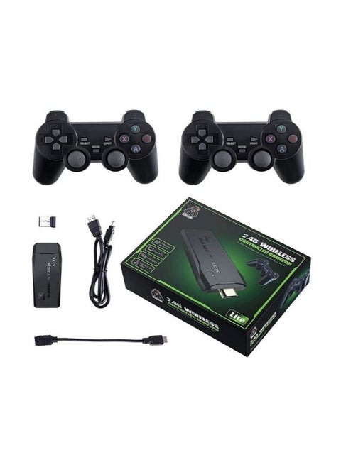 Classic Game Stick 4K Game Console with Two 2.4G Wireless Gamepads Dual Players HDMI Output Built in 3500 Classic Games Compatible with Android TV/PC/Laptop/Projector