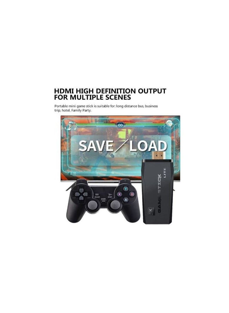 Generic - Classic Game Stick 4K Game Console with Two 2.4G Wireless Gamepads Dual Players HDMI Output Built in 3500 Classic Games Compatible with Android TV/PC/Laptop/Projector - Image 1