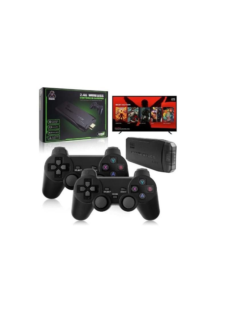 Generic - Classic Game Stick 4K Game Console with Two 2.4G Wireless Gamepads Dual Players HDMI Output Built in 3500 Classic Games Compatible with Android TV/PC/Laptop/Projector - Image 1
