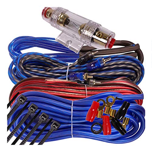Gravity Complete 1000W 8 Gauge Amplifier Installation Wiring Kit Amp PK3 8 Ga Blue - for Installer and DIY Hobbyist - Perfect for Car/Truck/Motorcycle/RV/ATV - Image 1