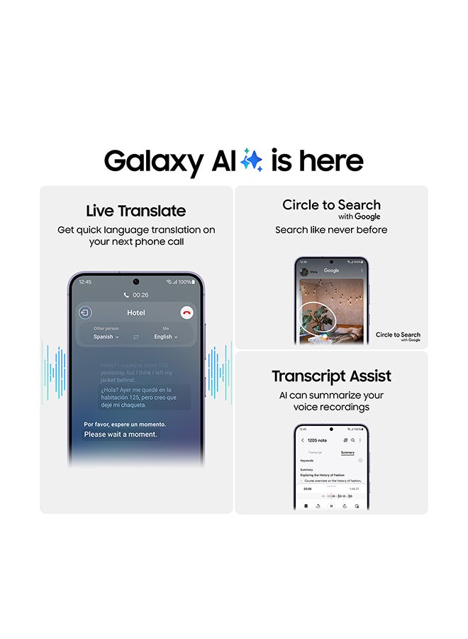 سامسونج هاتف Galaxy S24 Plus ثنائي الشريحة باللون البنفسجي الكوبالت، وذاكرة الوصول العشوائي (RAM) سعة 12 جيجابايت، وذاكرة تخزين داخلية 512 جيجابايت، يدعم تقنية 5G - إصدار الشرق الأوسط - Image 3