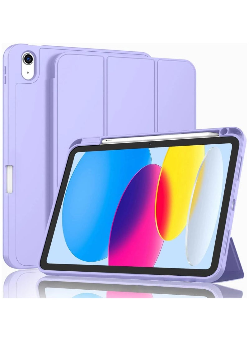 General iPad (A16) Case/iPad 10th Generation Case [11-Inch 2025/10.9 Inch 2022] with Pencil Holder, Smart Cover with Soft TPU Back [Support Auto Wake/Sleep] 
