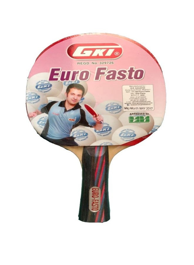 GKI Euro Fasto Table Tennis Racquet (Multicolor) - Image 3