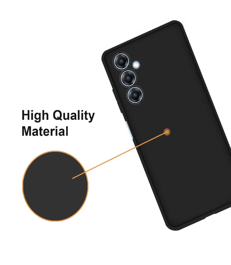Spazy Case® Samsung Galaxy M14 4G Back Cover | Soft Silicone Slim Back Case Cover for Samsung Galaxy M14 4G - Black - Image 3