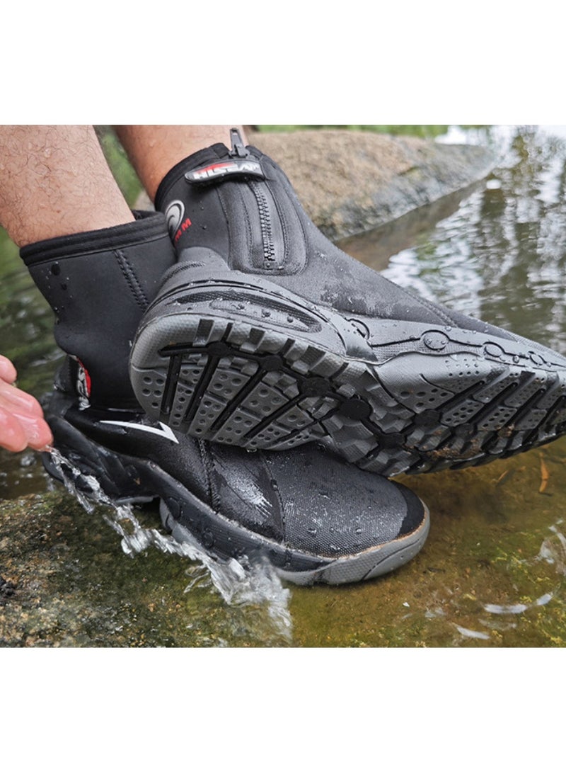 Dive Boots Wetsuit Boots 15mm Neoprene with Side Zipper Warm Anti-Slip for Men and Women Snorkeling Scuba Diving Paddle Boarding Fashion Dive Booties - Image 5