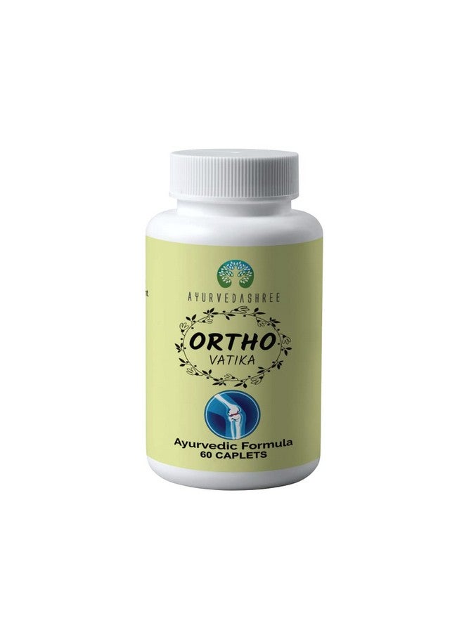 AYURVEDASHREE Ortho Vatika 60 Caplets | Ortho Herb | Orthoherb | Boswellia Serrata Herb | 60 Caplets of 1000 MG | Each 1000 MG Caplet Contains Extract of 8 Natural Herbs and Omega-3 - Joint Support - Image 1
