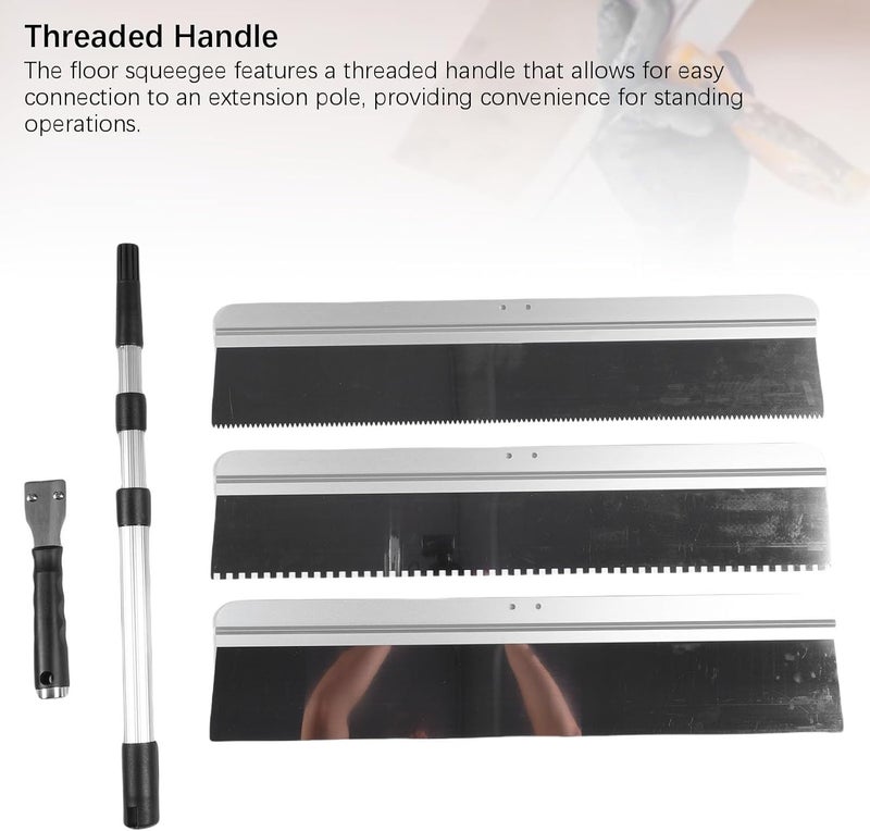 All space matching look LiebeWH Notched Squeegee Self Leveling Tool 24 Inch Adjustable Cement Painting Coating Scraper for Construction Diverse requirement fit Public demand affordable quality Simple multi-color universal build Flexible usage build Demand fit global economical quality Domestic distribution ready Continuous warehouse supply Trendy budget practical design Cross-location transit friendly build Upgraded quality Lightweight Trendy natural tone options Licensed warehouse stored goods All-item matching trendy build Integrated practical design Big & small space compatible Worldwide simple practical design Widely used design Water rust proof Confirmed available stock Repeated use trusted quality Global standard quality Main road full logistics cover Balanced structure - Image 1