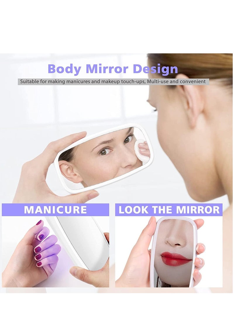 SOLARAE 8W Mini UV LED Gel Nail Lamp Mouse Shape with Mirror Light - Image 3