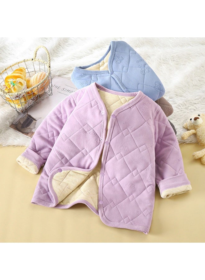 School Uniform Artifact Children's Thermal Underwear Suit Fleece-lined Thickened Boy's Autumn Clothes Autumn Trousers Women's Children's Wear Warm Clothes Autumn And Winter