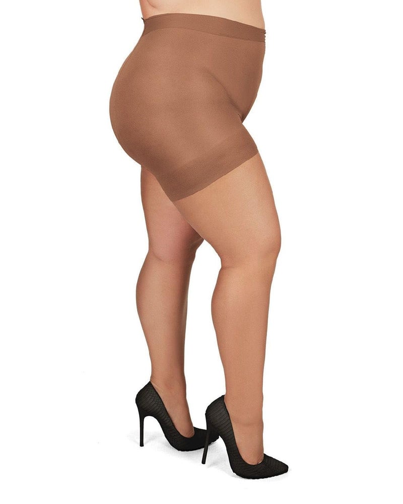 MeMoi Plus Size Curvy Control Top Pantyhose for Women, Comfortable Sheer Pantyhose, Lightweight Womens Stockings - Utopia Queen Petite - Image 1