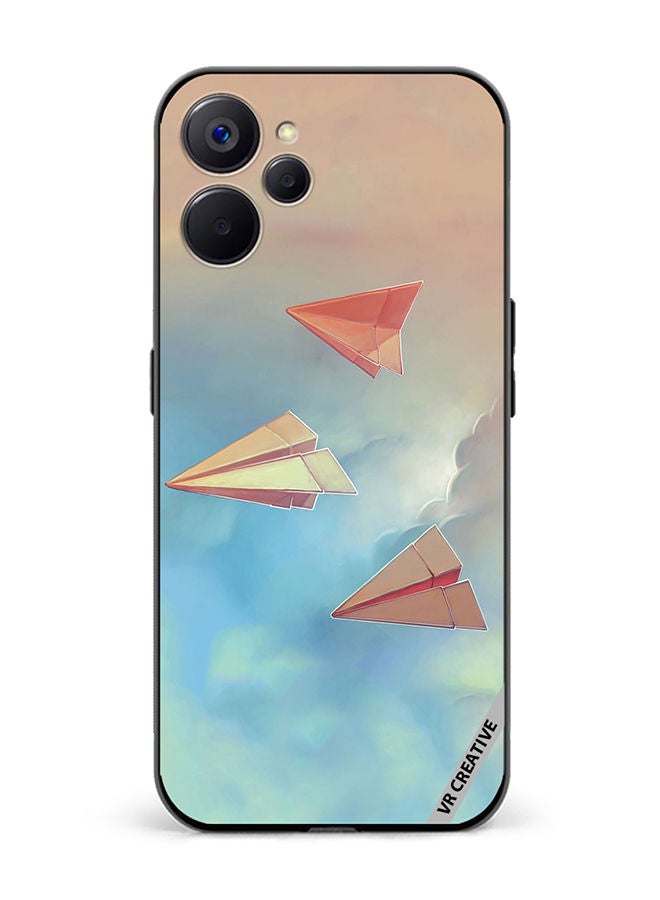 VR CREATIVE Protective Case Cover For Realme 10 5G Paper Plane Design  Multicolour - Image 1